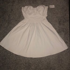 White bow tie dress